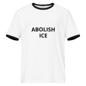 ABOLISH ICE Unisex ringer t-shirt